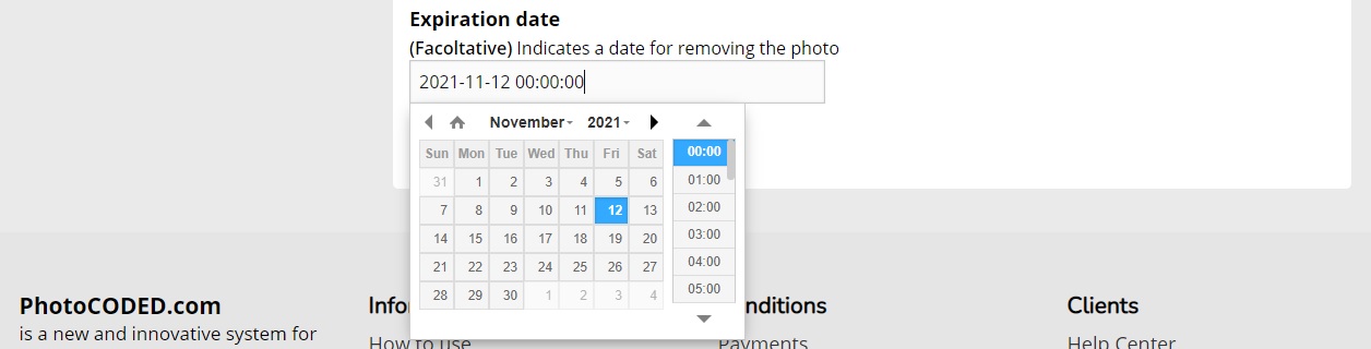 expiration-date Set expiration date